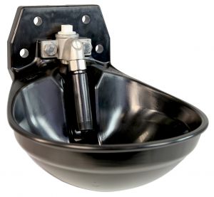Drinkbak Suevia model 12P zwart met inox ventiel 3/4