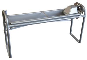 Platte kantelbare waterbak, 1,0 m, Inhoud 35 l, bodemmontage, bak en consoles van r.v.s.