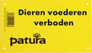 Waarschuwingsbord, kunststof Verboden dieren te voeren