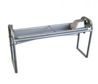 Platte kantelbare trog – 2,50 m – 90 liter – RVS – Vloermontage