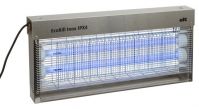 EcoKill Inox IPX4 elektrische vliegenkast in roestvrij staal met 2×20 W UV-lampen, spatwaterdicht, bereik tot 200 m²
