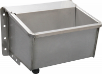 Compact trogdrinkbak Mod. 6137 r.v.s. met Maxiflow vlotterventiel en gentegreerde 3/4  Doorstroomleiding