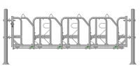 Zweeds voerhek modular, 2 plaatsen Montagelengte 1,73 m incl. bevestigingsmateriaal