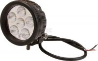 Werklamp led, 18W, 1.440 lm, rond, 10-30V, Ø 89 mm, breedstraler, 6 leds