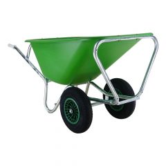 Tweewielige groene stalkruiwagen Altrad Fort, 165 liter