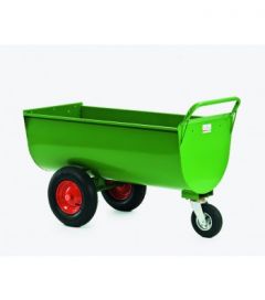 Stalen voederwagen 250 ltr GROEN