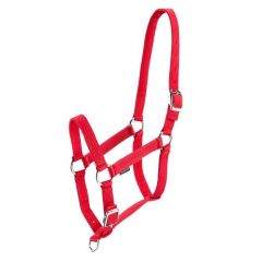 Paardenhalster rood met leer Cob (2)