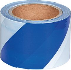 Signaalband blauw-wit, tweezijdig bedruk, 100 m rol