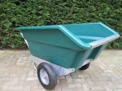 Tweewielige kiepkruiwagen 400 ltr,  GROEN