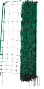 Poultry Netting, non-electrified, green height 112 cm, with double spike, 25 m