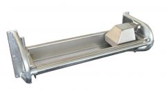 Platte, kantelbare waterbak 3,0 m, 105 l voor wandmontage, bak en consoles van r.v.s.