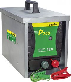 P200, Schrikdraadapparat voor 12V accumet afgesloten draagbox Compact