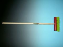 Kinderbezem rood met steel