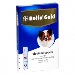 Bolfo Gold 40 hond (&lt;4 kg) - 4 pip