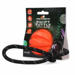 Dog Comets Ball Swift Tuttle Oranje met touw
