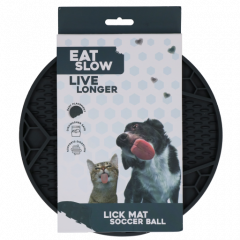 Eat Slow Live Longer Lick Mat Voetbal Grijs
