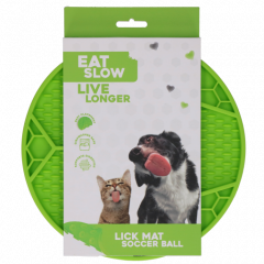 Eat Slow Live Longer Lick Mat Voetbal Groen