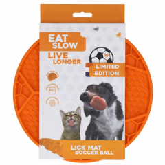 Eat Slow Live Longer Lick Mat Voetbal Oranje