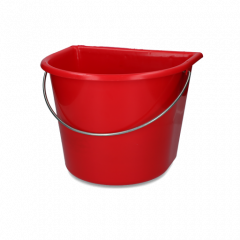 Emmer met vlakke kant 15 ltr. rood