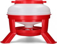 Gaun Pluimvee Voertoren Hopper op Pootjes Rood 20 l
