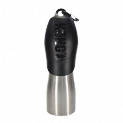 KONG H2O 700 ml rvs waterfles zwart