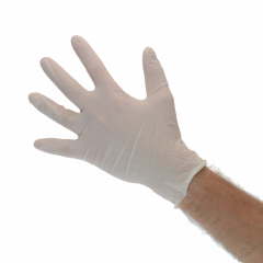 Melkers handschoen Latex gepoederd L (8-9)