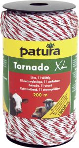 Tornado XL kunststofdraad wit/rood 400m  