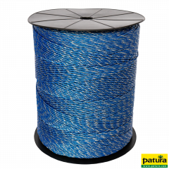 Tornado XL Polywire, 400 m roll, 8 stainless steel 0.20 mm, 3 copper 0.30 mm, blue