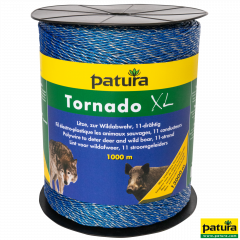 Tornado XL Polywire, 1000 m roll, 8 stainless steel 0.20 mm, 3 copper 0.30 mm, blue