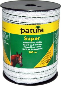 Super lint 20mm wit/groen, 200m rol