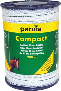 Compact lint 40 mm wit/groen, 200 meter rol