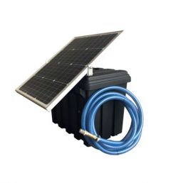 Solar vijverpomp met 2 x 115 Watt zonnepanelen. Vijverpomp op zonne-energie. Solar vijverpomp 2 x 115 Watt.