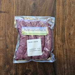 Natuurvallei.nl rundersaucijs 125g, per stuk - AFHAALARTIKEL