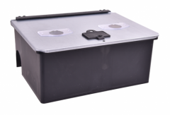 Voerdoos PRO RAT metaal/kunststof XL met 2 klemmen