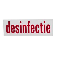 Bord "desinfectie"
