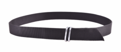 Koehalsband zwart met knelgesp 140cm