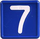 Schuifnummer blauw nr. 7