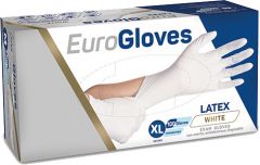 Handschoen Eurogloves latex poedervrij XL 100 stuks