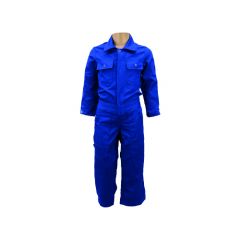 Kinderoverall 'Boer! Mijn vak' korenblauw maat 98