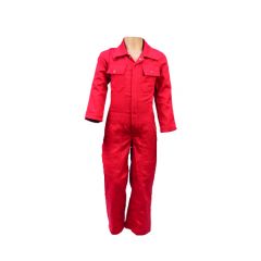 Kinderoverall 'Boerin! Mijn vak' rood maat 140