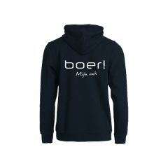 Hoodie 'boer! Mijn vak' met capuchon en rits - maat M