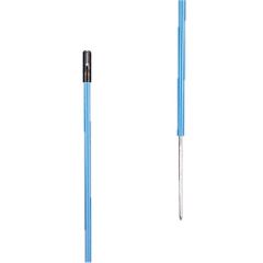 Kunststof paal blauw, 1,35m + 0,20m pen (10 stuks)