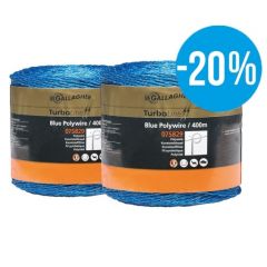 Duopack Kunstofdraad blauw 2x400m