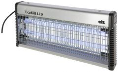 Vliegendoder EcoKill LED – energiezuinige insectenvanger met ophangketting en opvangschaal, geschikt voor 150 m²
