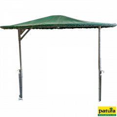 Roof for Circular Feeder, 12 feed spaces, rotatable, with tarpaulin