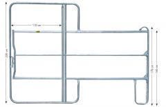 Paneel-3 met poort, lengte 3,00 m, H = 2,20 m
