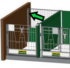 Wandprofiel (achterkant) bij groene Patura kalverbox