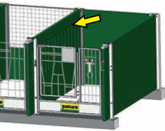 Zijwand, met openingen, voor de Groene Kalverbox