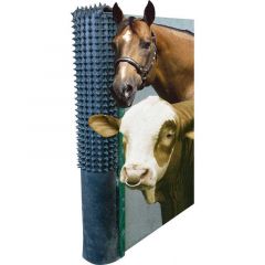 Rubberen stal krabmat voor koeien en paarden (incl. bevestigingsstrip)