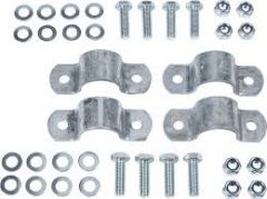 Montageset kalverborstel ref 334049 op scheiding  of lichte buis 42 mm 4x volledige klem, schroeven, moeren